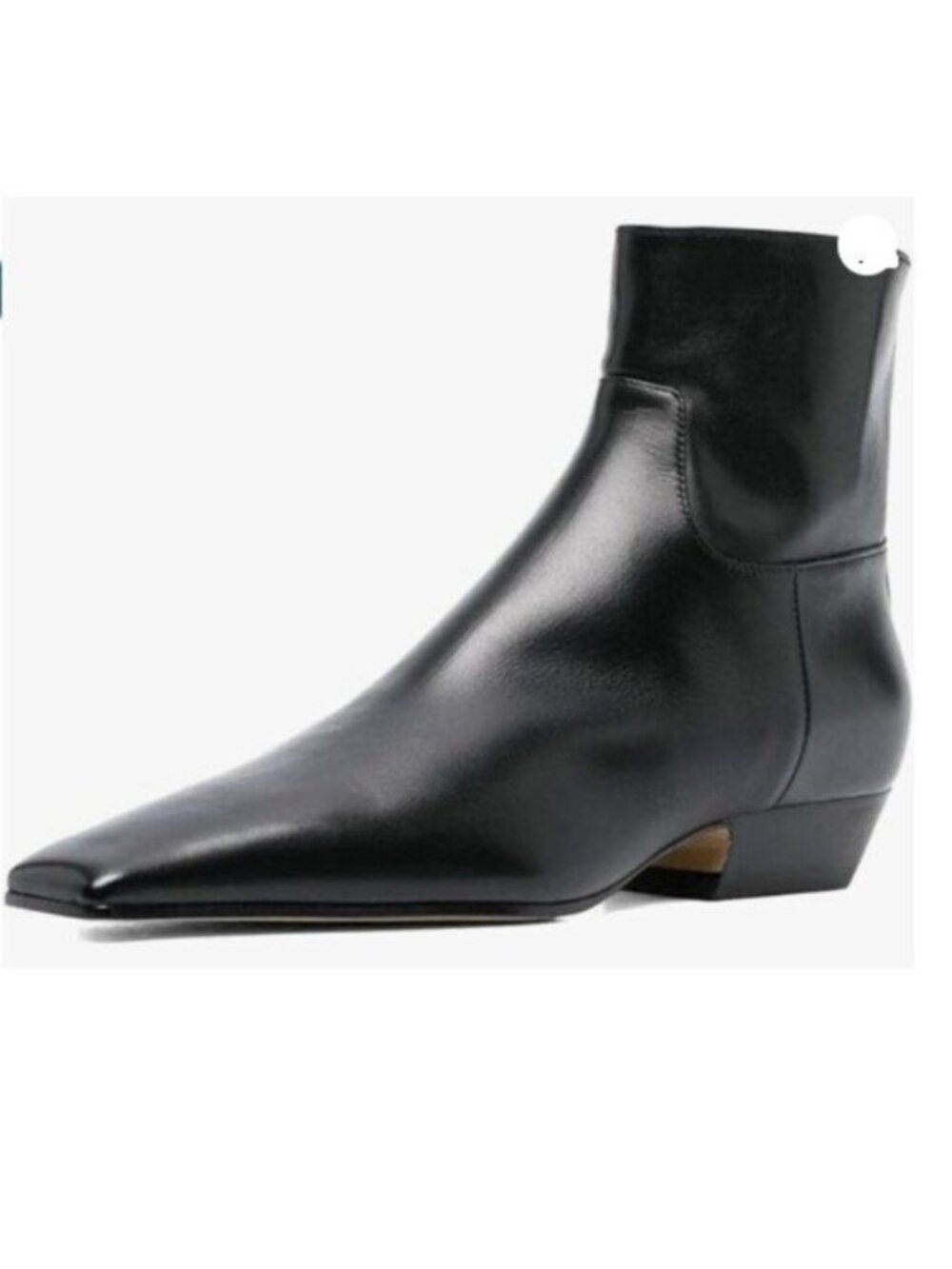 miss left Women's Square Closed Toe Low Chunky Heel Ankle Booties Flat Black